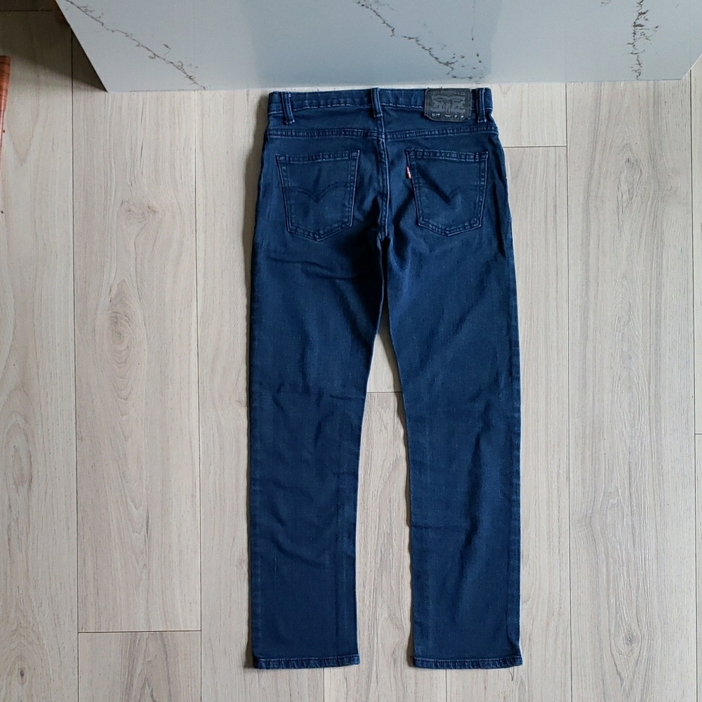 Levis 511 Slim Jeans Boys 14 Regular 27x29 Dark Indigo Stretch Denim